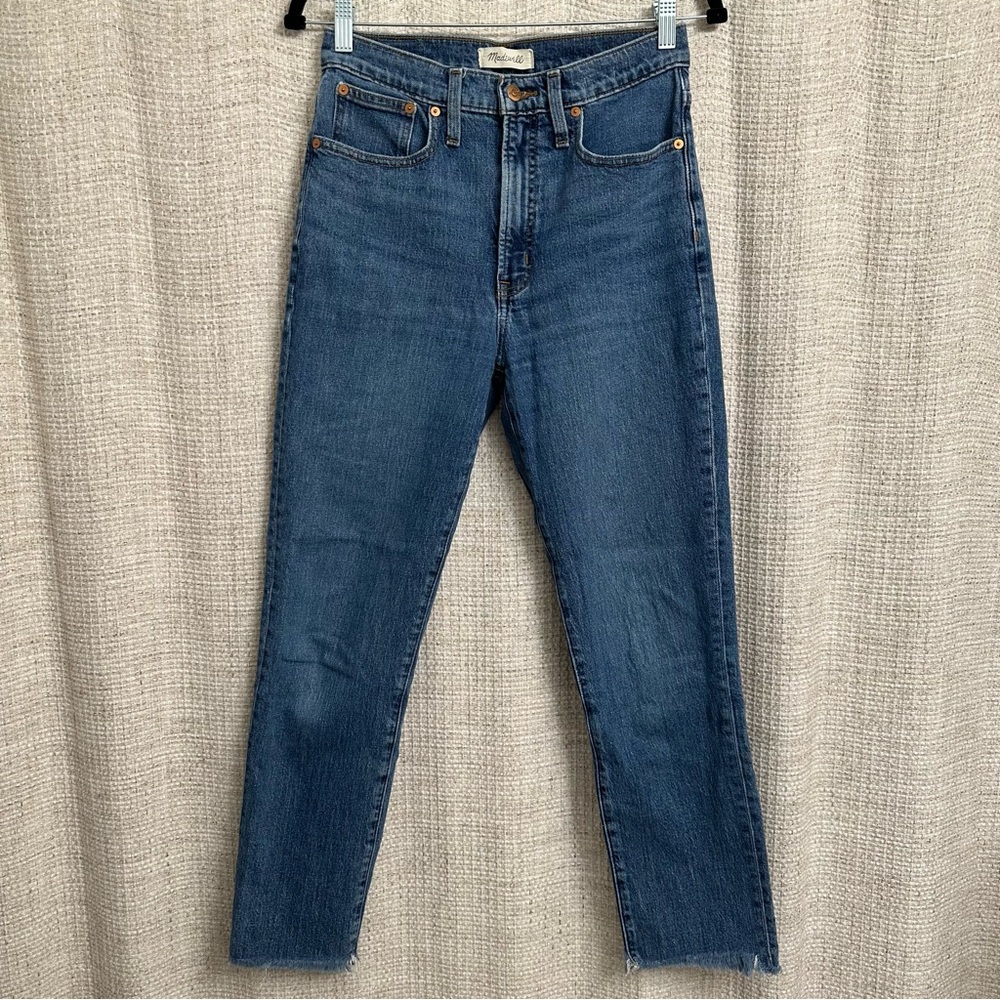 Madewell Perfect Vintage Jean High Rise Denim Ankle Frayed Hem Size 27